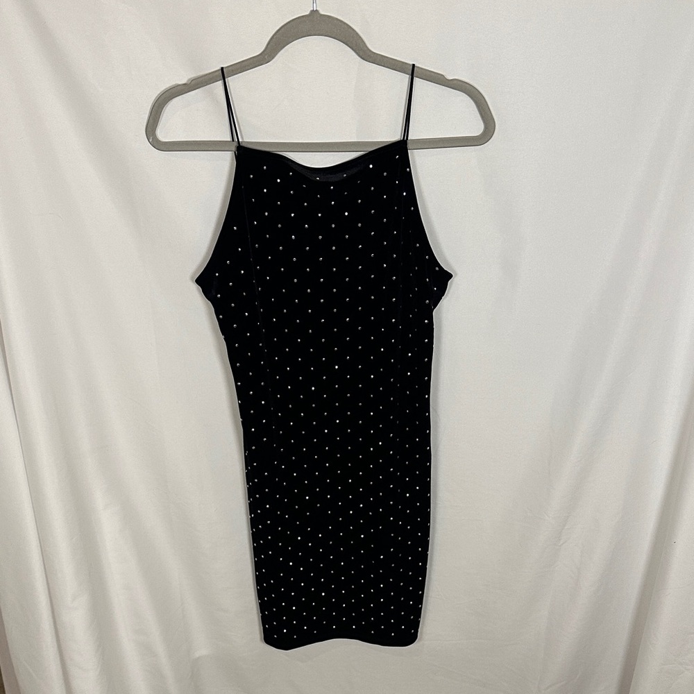 H&M Black Mini Dress with Silver Studs